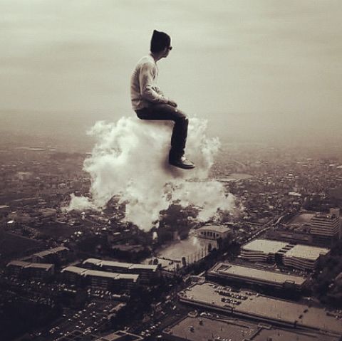 Floating on a cloud